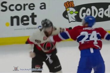 Jarred Tinordi vs Eric Gryba Apr 4, 2014