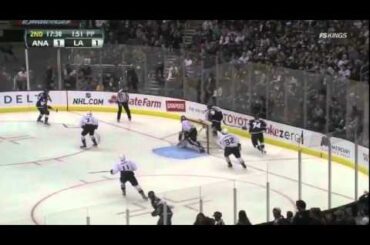 Jeff Carter 77 1st Goal as LA Kings vs Jonas Hiller of Anaheim Ducks [03032012]