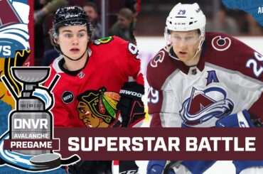 Nathan MacKinnon and the Colorado Avalanche take on Connor Bedard and the Chicago Blackhawks