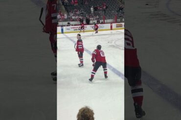 NJ Devils John Marino Puckhandling During Warmups 12/19/23