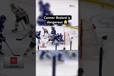 Blackhawks' Connor Bedard scores on pass from Philipp Kurashev #Shorts #NHL