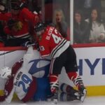 Blackwells hit on MacKinnon leads to scrum late in the game