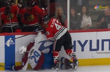 Blackwells hit on MacKinnon leads to scrum late in the game