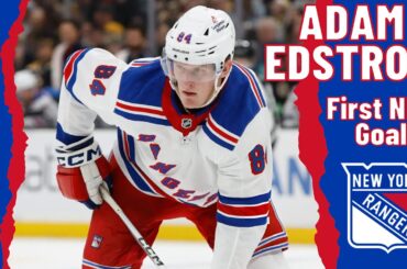 Adam Edstrom #84 (New York Rangers) first NHL goal Dec 15, 2023