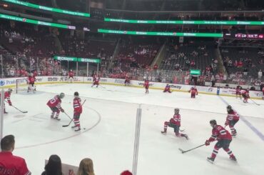NJ Devils Vitek Vanecek Takes Shots During Warmups 12/19/23 #njdevils
