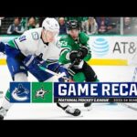 Canucks @ Stars 12/21 | NHL Highlights 2023