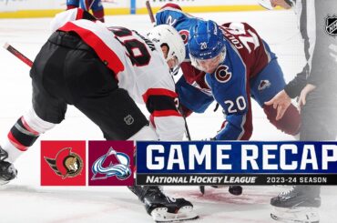 Senators @ Avalanche 12/21 | NHL Highlights 2023