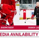 Michael Rasmussen, Derek Lalonde Morning Skate Media - Nov. 9 vs. MTL