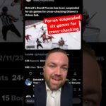 David Perron, Detroit Red Wings, suspended six games for the cross-check on Ottawa Senator Artem Zub