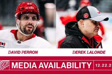 David Perron, Derek Lalonde Morning Skate Media - Dec 22 vs PHI