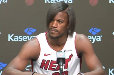 [FULL] Jimmy Butler shows off new hairstyle at Miami Heat's media day 🤣 | NBA on ESPN