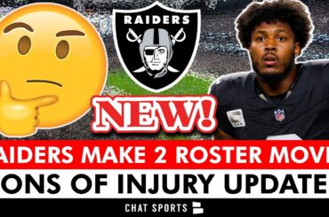 Raiders Make 2 Roster Moves + Injury News On Josh Jacobs, Kolton Miller, Andre James, Michael Mayer