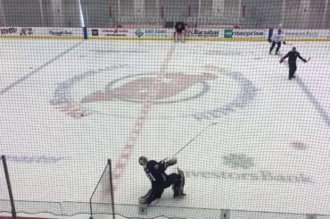 Devils’ Cory Schneider, Eddie Lack play ‘catch’ at practice
