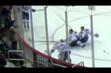 Taylor Hall Injured In Edmonton Oilers Warm Up January 17th 2012