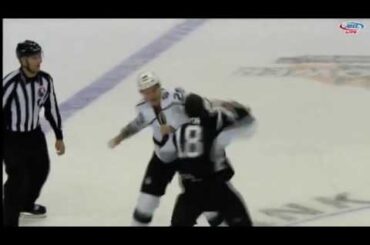 Ontario Reign - Kurtis MacDermid Hit and Fight vs. San Antonio - 11/9/16