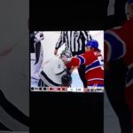 Andreas Englund Fights With Michael Pezzetta #nhl #hockey #lakings #Canadiens