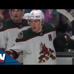 Clayton Keller Takes The Stretch Pass And Beats Mackenzie Blackwood For A Clean Goal