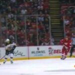 Luke Glendening with the takeaway and scoring chance vs Boston