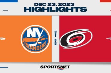 NHL Highlights | Islanders vs. Hurricanes - December 23, 2023