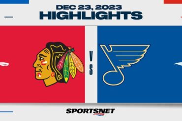 NHL Highlights | Blackhawks vs. Blues - December 23, 2023