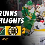 Bruins Highlights & Analysis: Boston Unable to Snap Four-Game Losing Streak With Loss to Wild