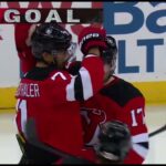 CROWD POPS at The Rock for Siegenthaler 1st Goal of the season #NJDevils