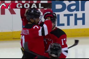 CROWD POPS at The Rock for Siegenthaler 1st Goal of the season #NJDevils