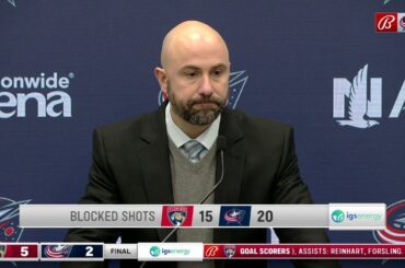 Head Coach Pascal Vincent talks about the hit on Erik Gudbranson and the loss to Florida