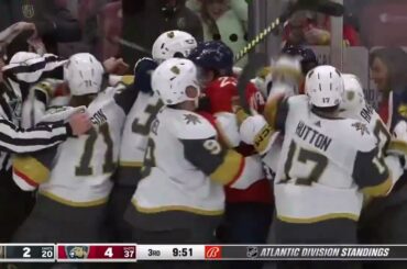 Paul Cotter slams Tkachuk down to the ice