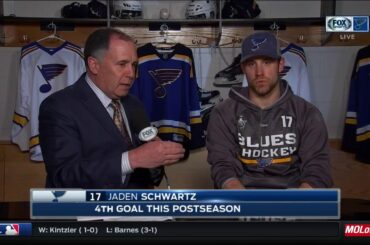 Jaden Schwartz: "All we're worried about is Sunday" after Game 5 win