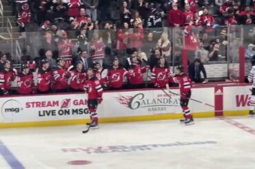 Dawson Mercer GOAL In Arena Cam NJ Devils vs. Boston Bruins 12/13/23