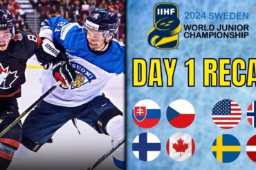 🔴DAY #1 RECAP | 2024 WORLD JUNIOR CHAMPIONSHIP | LIVE STREAM | IIHF WJC
