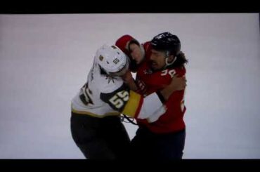 NHL hockey fight - Ryan Lomberg(Panthers) vs. Keegan Kolesar(Golden Knights)