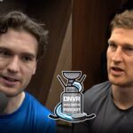 Avs' Locker Room After Bounce-Back Win vs Sharks | Drouin & MacKinnon