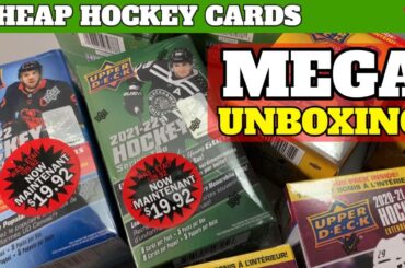 MEGA Hockey Card Blaster Box opening - Cheap Walmart Hockey Cards!