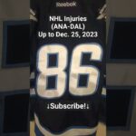 NHL Injuries (ANA-DAL) After Games of December 23, 2023
