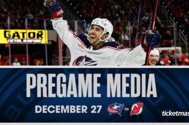Johnny Gaudreau is riding a 5-GAME POINT STREAK 🔥 Blue Jackets vs. Devils | Pregame Media (12/27/23)