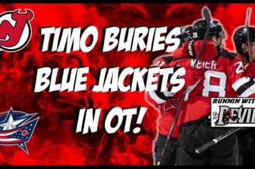 NJ Devils Defeat Blue Jackets 4-3 In OT!  Timo Meier IS BACK!