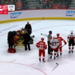 David Perron injured Dylan Larkin and made him lie motionless for a few min until everyone saw it