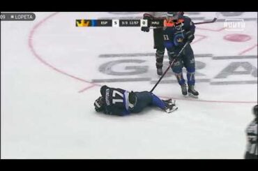 Leevi Leipijärven törkeä polvitaklaus Waltteri Hopposeen *ULOSAJO* 20.9.19