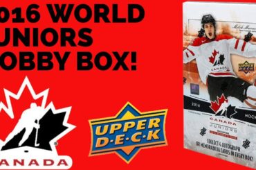 WORLD JUNIORS 2016 UPPER DECK HOBBY BOX OPENING!! HUNTING MARNER PATCH AUTOS!!