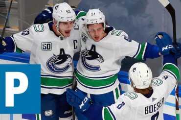 Canucks Elias Pettersson, Troy Stecher, Bo Horvat on win over St. Louis Blues | The Province