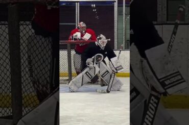 Cal Petersen NHL goalie training with @nlgoaltending #goaliecoaches #goalietraining