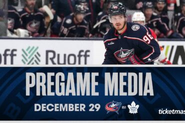 Jack Roslovic returns for Blue Jackets ahead of matchup with Maple Leafs | Pregame Media (12/29/23)