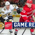 Bruins @ Red Wings 12/31 | NHL Highlights 2023