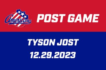Tyson Jost Post Game 12.29.2023 | Rochester Americans
