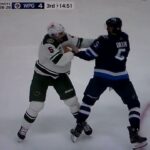 NHL hockey fight - Jake Middleton(Wild) vs. Brenden Dillon(Jets)