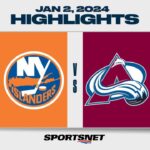 NHL Highlights | Islanders vs. Avalanche - January 2, 2024
