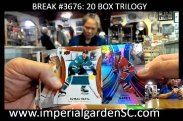 BREAK #3676 : 20 BOX 2022-23 #upperdeck TRILOGY NHL HOCKEY BOX CASE BREAK