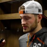 1/2 PHI vs. EDM Postgame: Joel Farabee